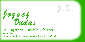 jozsef dudas business card